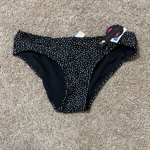 Black and White Polka Dot Bikini Bottom